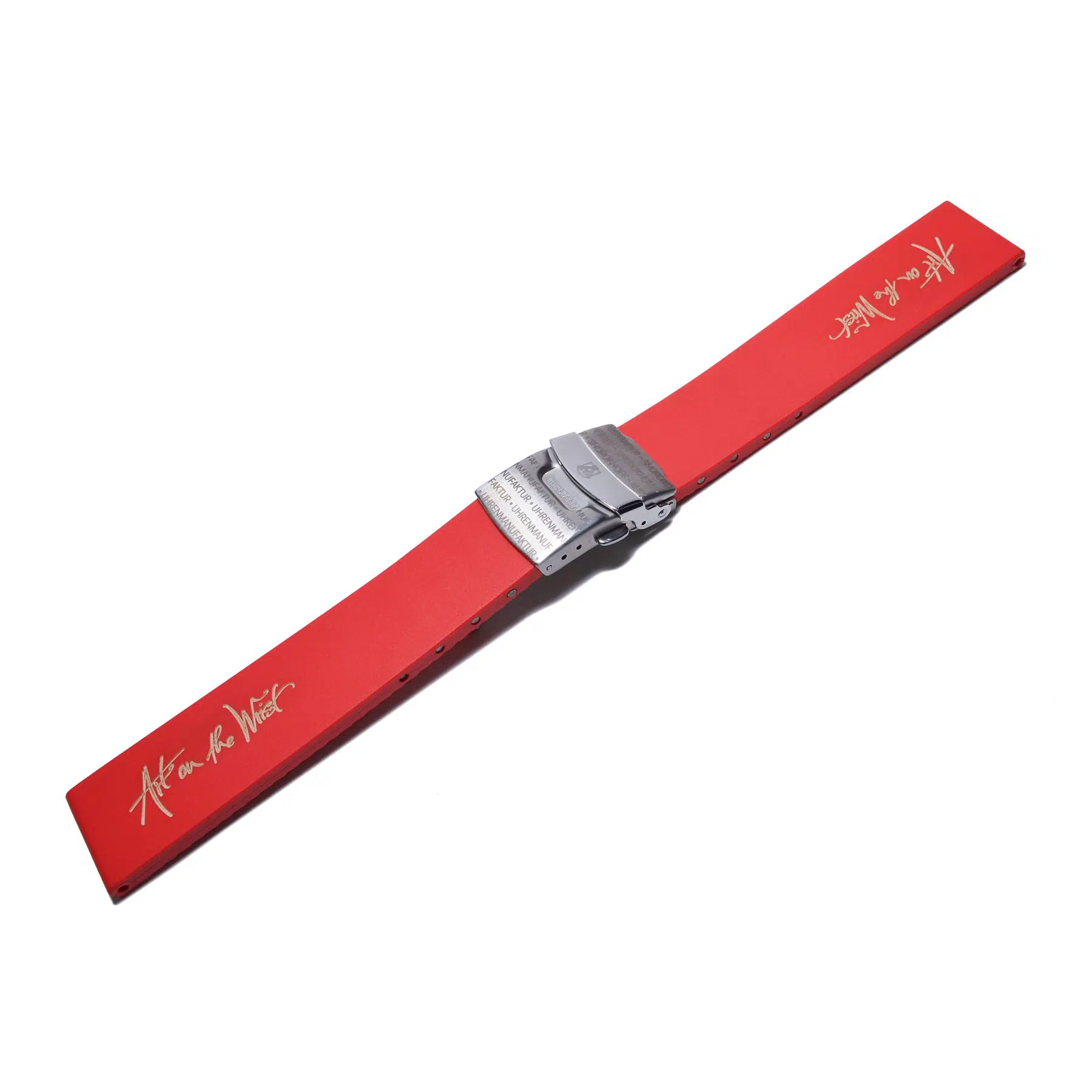 Bracelet en caoutchouc rouge