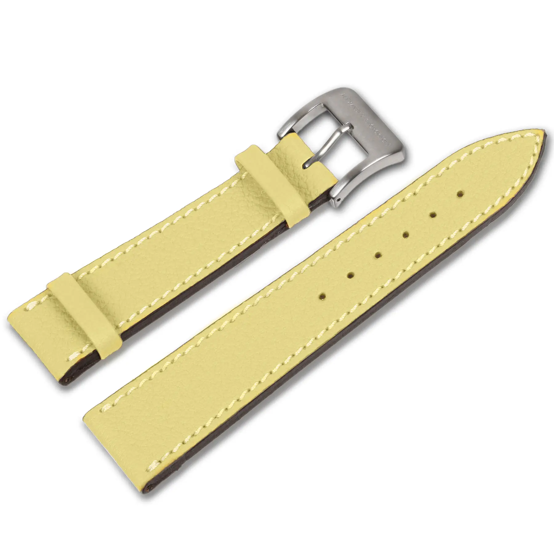 Bracelete em pele de vitelo envolvida em película retrátil - amarelo